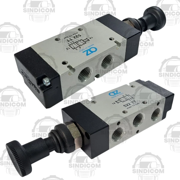 PNEUMATSKI VENTIL 5/2 S RUČKOM REDUKCIJE G1/4 AZ PNEUMATICA